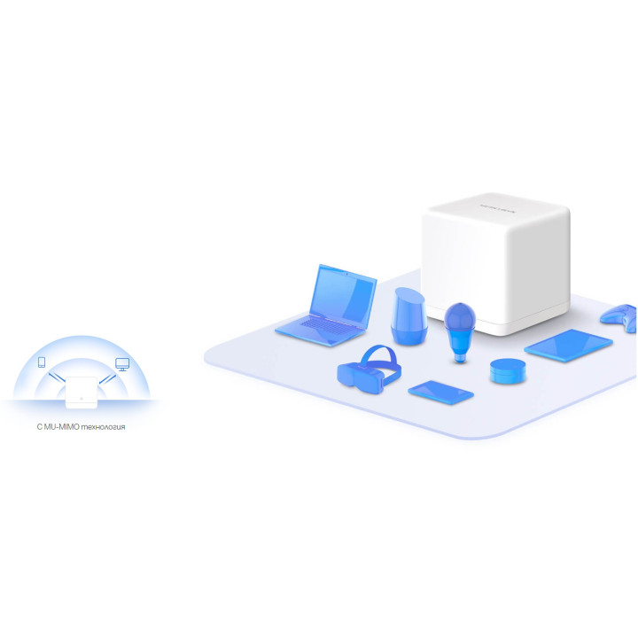 Безжична Wi-Fi Mesh система Mercusys Halo H30G(2-pack), AC1300, 2.4GHz, 400Mbps - 7