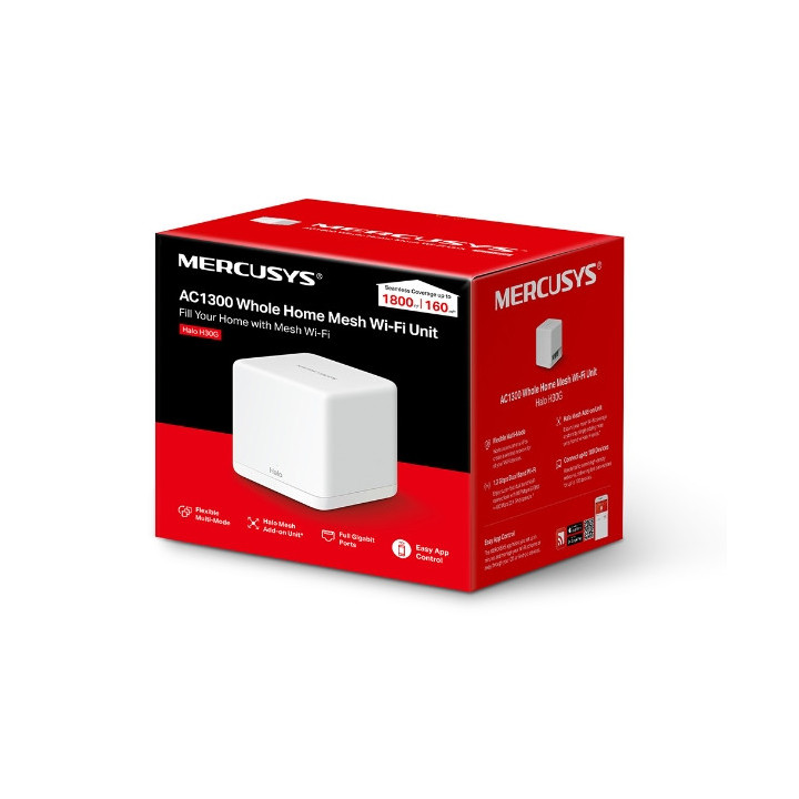 Безжична Wi-Fi Mesh система Mercusys Halo H30G(2-pack), AC1300, 2.4GHz, 400Mbps - 9
