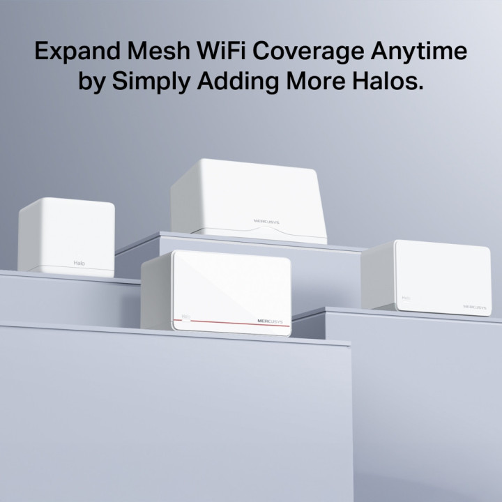 Безжична Wi-Fi 7 Mesh система Mercusys Halo H37BE (2-pack), BE6500 - 8