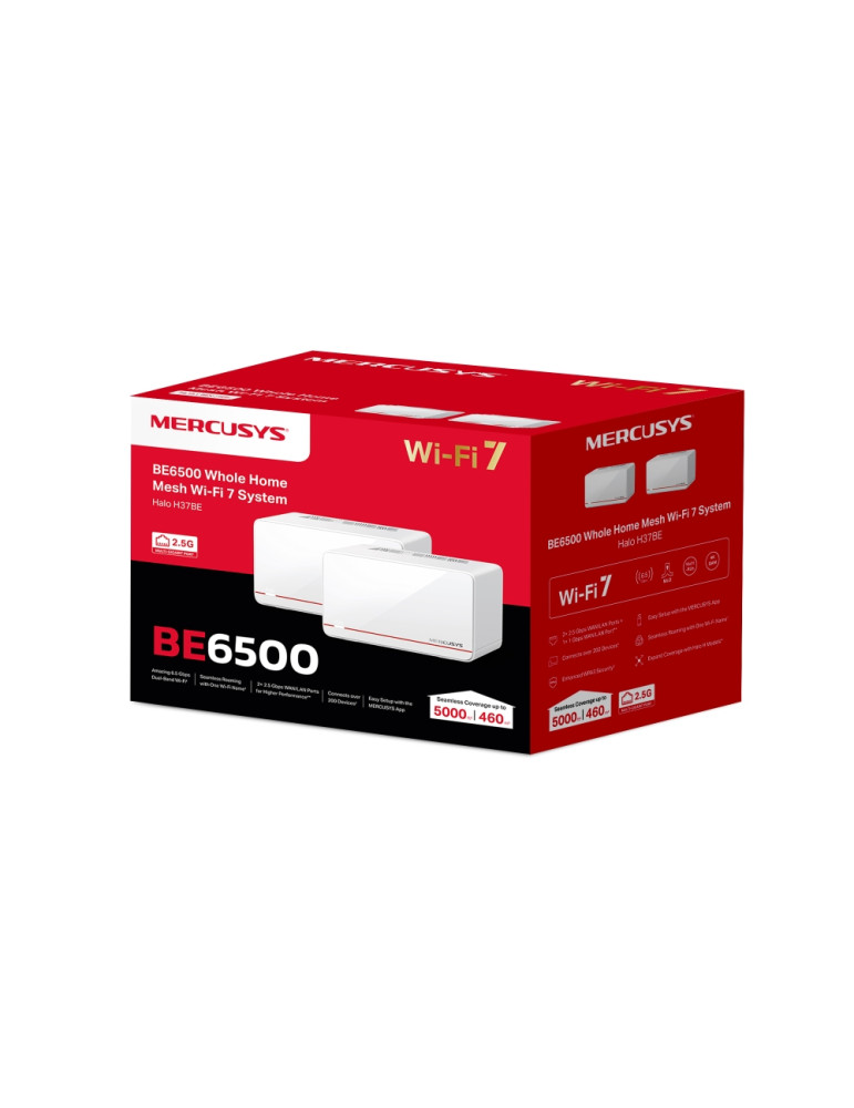 Безжична Wi-Fi 7 Mesh система Mercusys Halo H37BE (2-pack), BE6500 - 10