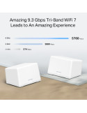 Безжична Wi-Fi 7 Mesh система Mercusys Halo H47BE, BE9300, 2-pack - 3