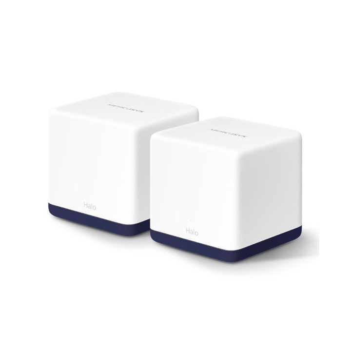 Безжична Wi-Fi Mesh система Mercusys Halo H50G (2-pack), AC1900, 2.4GHz 600Mbps, Вътрешни антени - 1