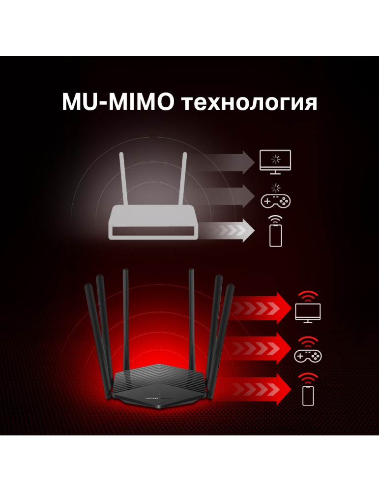Безжичен рутер Mercusys MR50G, Dual-Band AC1900, 2× Gigabit LAN - 11