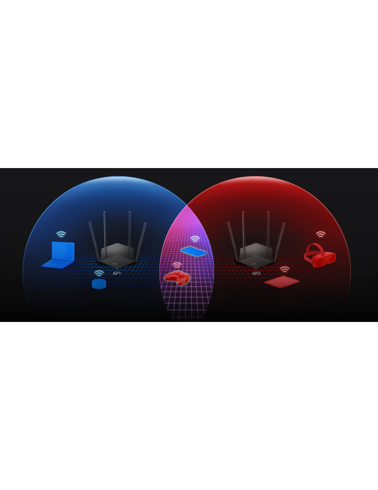 WiFi 6 рутер Mercusys MR70X, двулентов (2.4GHz/5GHz), AX1800 - 9