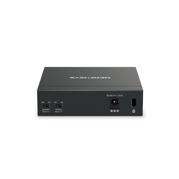Мрежов комутатор Mercusys MS105GP, 5 портов, 4x PoE+ - 3