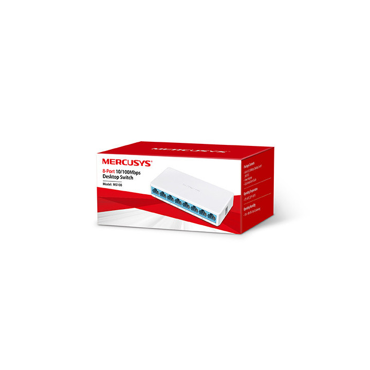 Мрежов комутатор Mercusys MS108, 8 портов 10/100 Mbps - 2