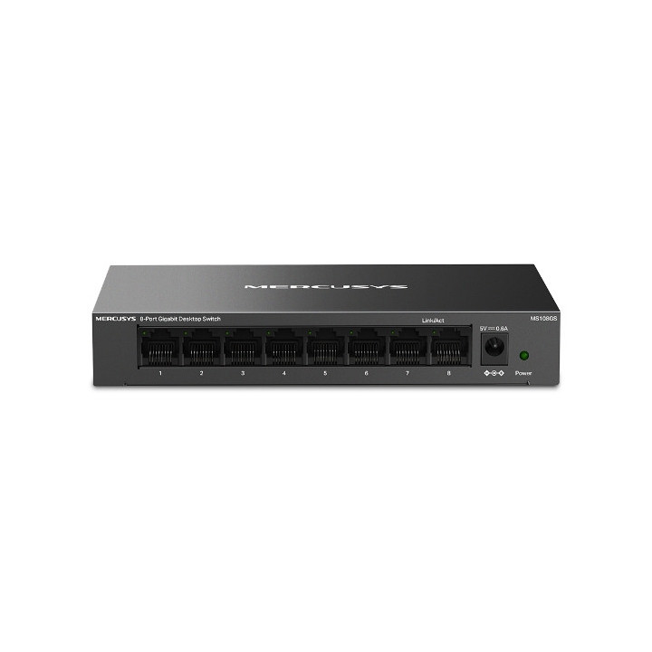 Мрежов комутатор Mercusys MS108GS, 8 портова, 1Gbps - 1