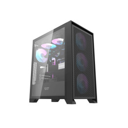 Геймърски компютър ION DRX70 Mesh Black с процесор AMD Ryzen 7 5700G, вградено графично ядро AMD Vega 8, RAM памет 16GB (2x8GB) DDR4 3200MHz, SSD 480GB NVMe M.2 PCI-Е 4