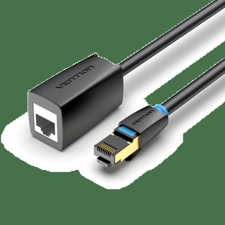 Удължителен кабел Vention Cat.8 SSTP Extension Patch Cable 2M Black 40Gbps - IKHBH