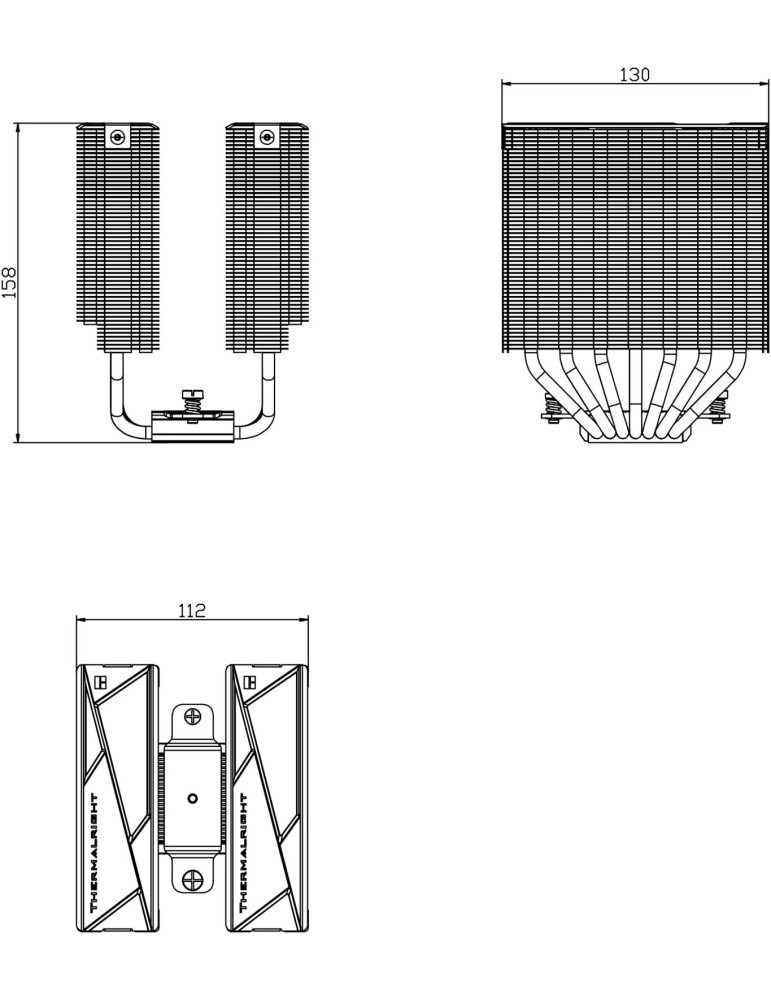 Охладител за процесор Thermalright Royal Pretor 130 Ultra Black, LGA1851/AM5 - ROYAL-PRETOR-130-ULTRA-BK - 12