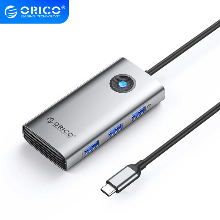 Докинг станция Orico PW11-6P25R-GY-BP, Type-C, HDMI, USB-A x3, RJ45 2.5Gbps, PD 100W - PW11-6P25R-GY-BP - 1