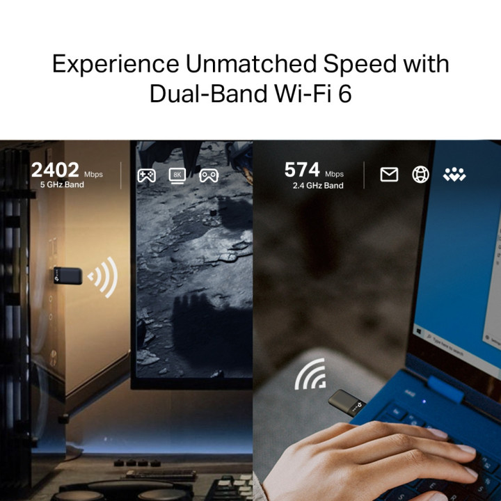 Безжичен USB адаптер TP-LINK Archer TX50U, Wi-Fi 6 AX3000 - - 4