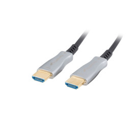 HDMI кабел Lanberg, 10m optical HDMI M/M v2.0 черен - CA-HDMI-20FB-0100-BK - 1
