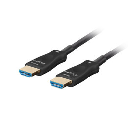 HDMI кабел Lanberg, 50m, HDMI M/M v2.1 оптичен черен AOC - CA-HDMI-30FB-0500-BK - 1