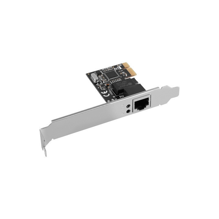 Мрежова карта LANBERG PCE-1GB-201, PCI Express x1, Gigabit Ethernet, Low Profile - PCE-1GB-201 - 1