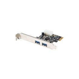Разширителна карта LANBERG PCE-US3-002, PCI Express x1, 2x USB 3.1 Gen 1, Low Profile - PCE-US3-002 - 1