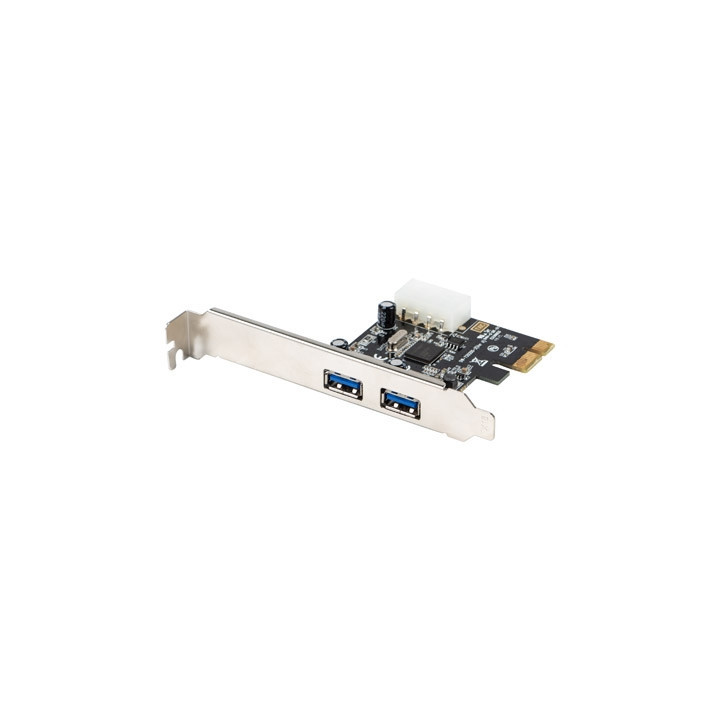 Разширителна карта LANBERG PCE-US3-002, PCI Express x1, 2x USB 3.1 Gen 1, Low Profile - PCE-US3-002 - 1
