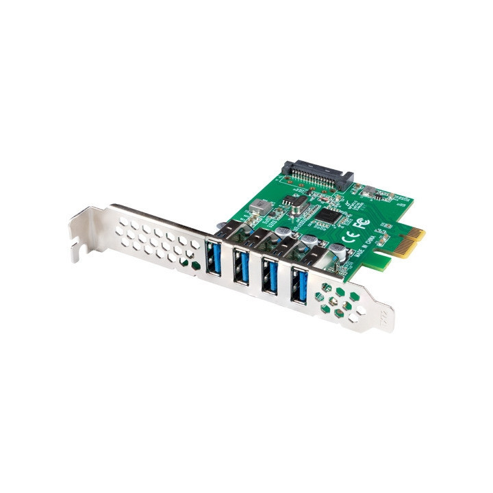 Разширителна карта LANBERG PCE-US3-004, PCI Express x1, 4x USB 3.1 Gen1, Low-profile - PCE-US3-004 - 3