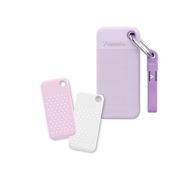 Външни SSD диск Verbatim Pocket, 1TB USB 3.2 Gen 2 Purple - 32322 - 1