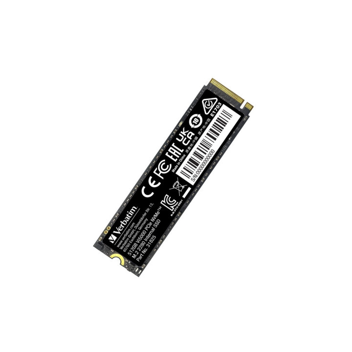 SSD диск Verbatim Vi5000, 512GB NVMe PCIe Gen 4 M.2, 5000/2500 MB/s - 31825 - 1