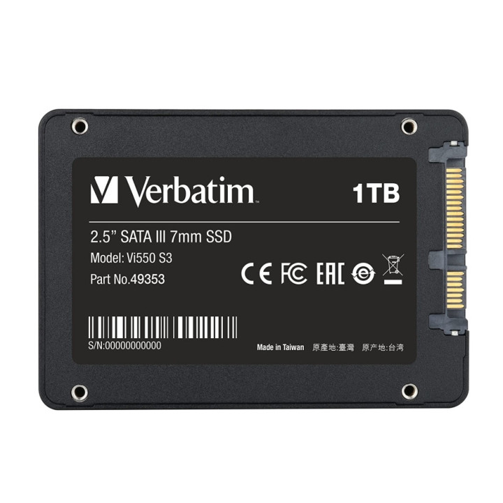 SSD диск Verbatim Vi550 S3, 1TB SATA III 2.5" 7mm - 49353 - 1