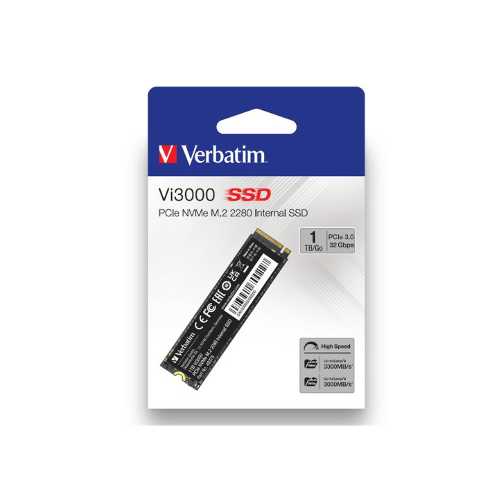 SSD диск Verbatim Vi3000, 1TB NVMe PCIe Gen 3 M.2 (2280) - 49375 - 3