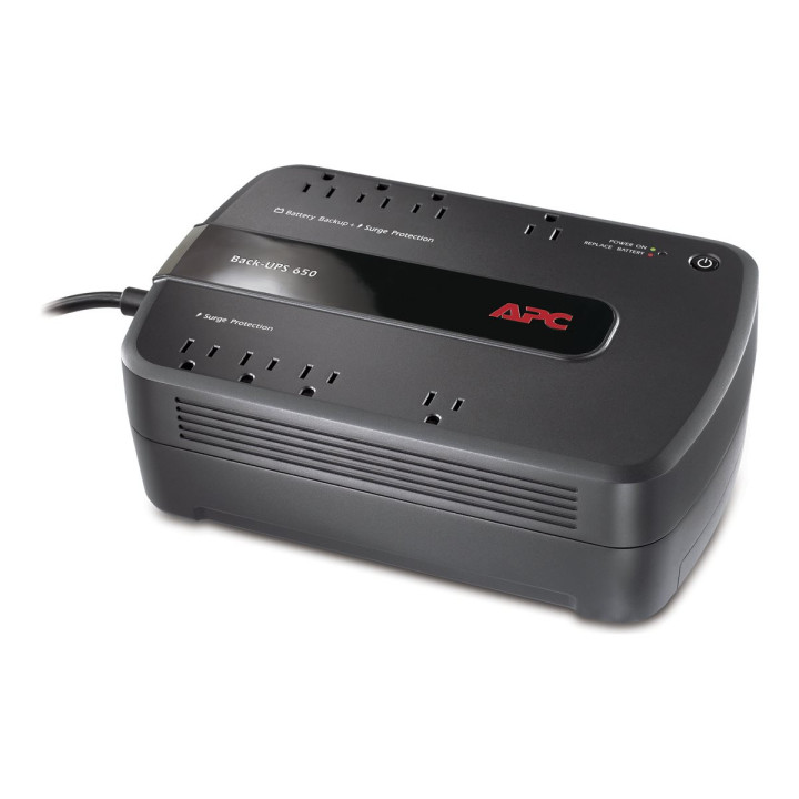 Захранване APC Back-UPS BE650G1, 650VA 390W, 120V, 8 NEMA outlets (4 surge) - 1