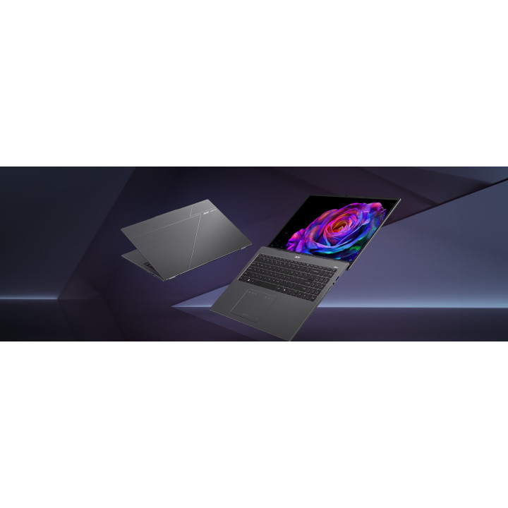Лаптоп Acer Swift SFG16-71-74R0, 16" 3.2K OLED 120Hz, Intel Core i7-13620H, 16GB LPDDR5, 1000GB SSD PCIe Gen4, Windows 11 Home -