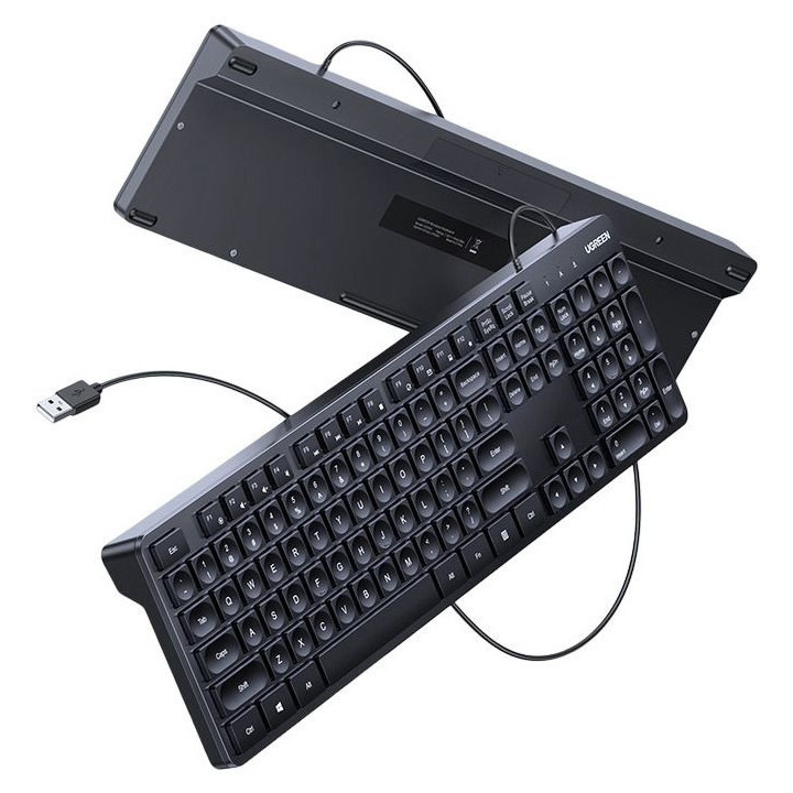 Клавиатура Ugreen KU004, Мембранна, USB, БДС Кирилизация, 1.5m - 45205 - 1