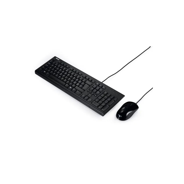 Комплект клавиатура и мишка ASUS U2000, USB жица 1.5M, черен - 90-XB1000KM001K0 - 2