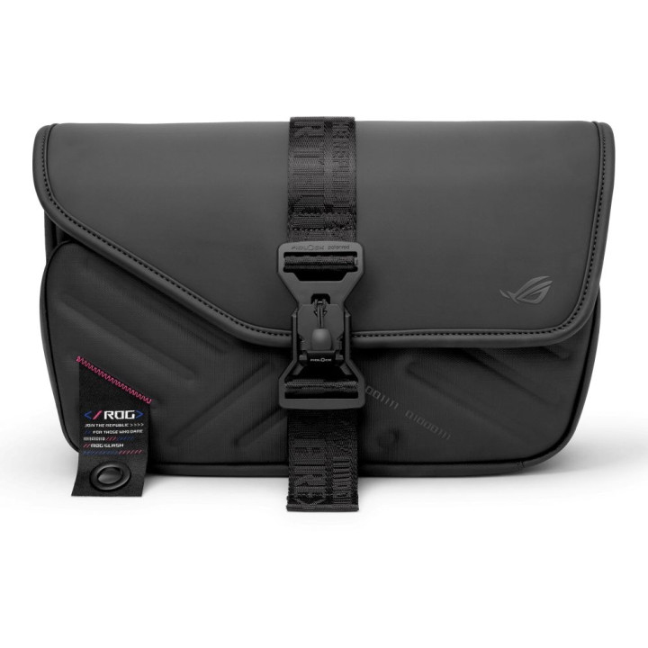 Чанта за лаптоп ASUS ROG Slash Sling Bag BC3004, Полиестер/PU кожа, Черна, 33x18x9.5см - 90XB09Y0-BME000 - 1