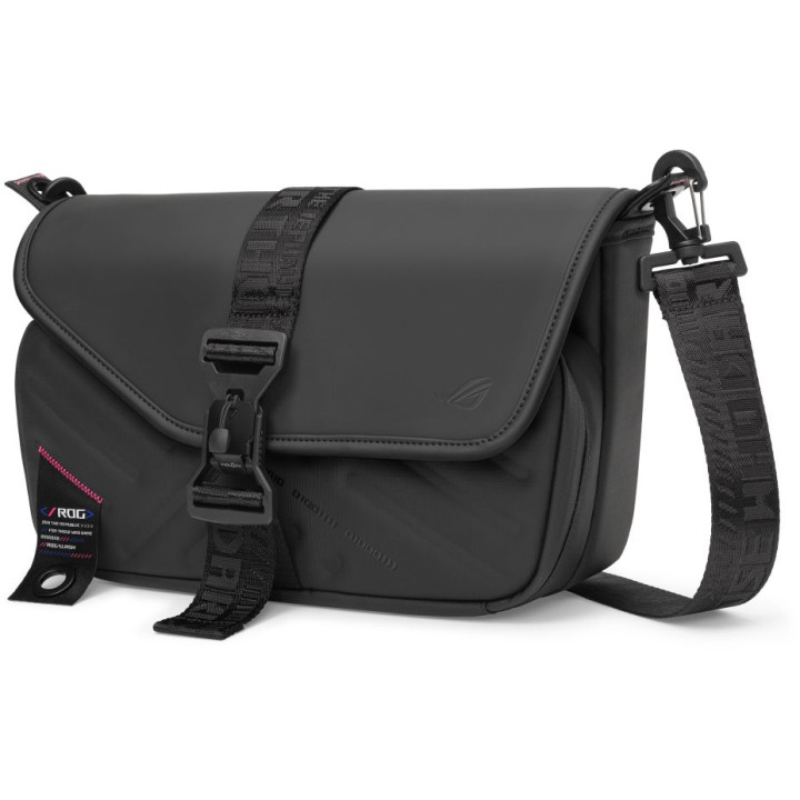 Чанта за лаптоп ASUS ROG Slash Sling Bag BC3004, Полиестер/PU кожа, Черна, 33x18x9.5см - 90XB09Y0-BME000 - 2