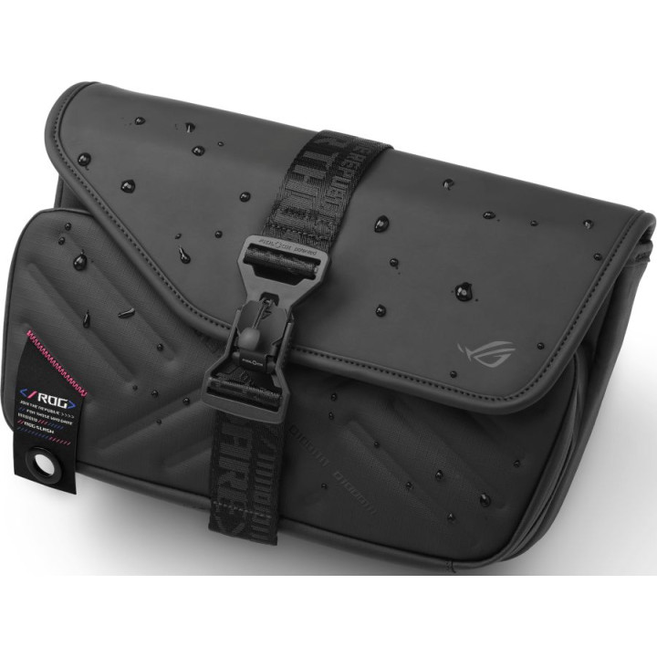 Чанта за лаптоп ASUS ROG Slash Sling Bag BC3004, Полиестер/PU кожа, Черна, 33x18x9.5см - 90XB09Y0-BME000 - 4