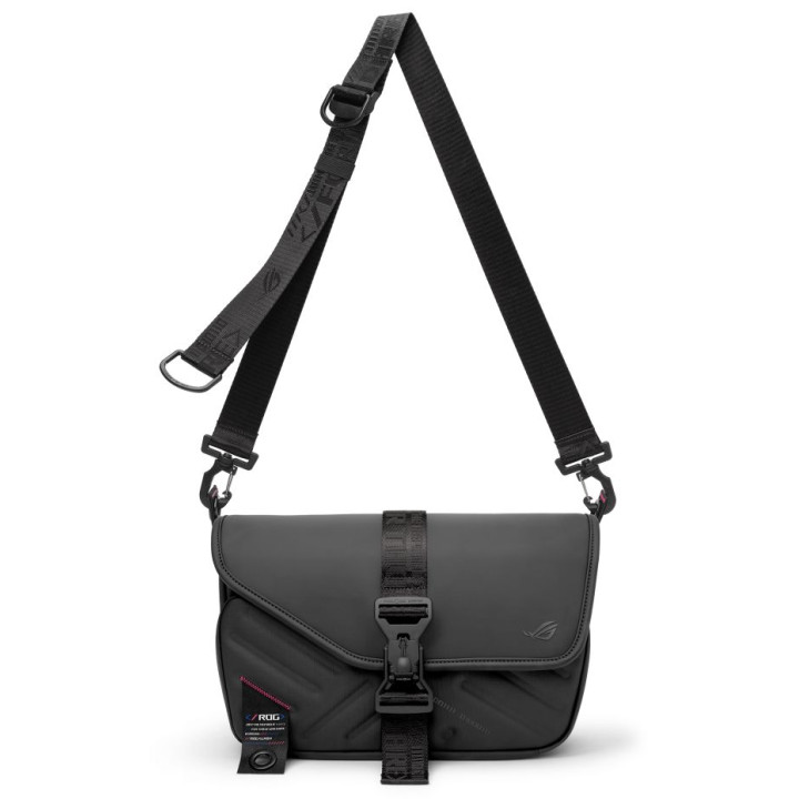 Чанта за лаптоп ASUS ROG Slash Sling Bag BC3004, Полиестер/PU кожа, Черна, 33x18x9.5см - 90XB09Y0-BME000 - 5