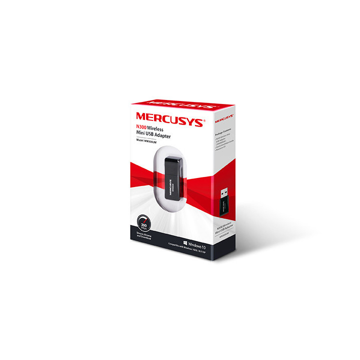 Безжичен мини USB адаптер Mercusys MW300UM, N300 802.11n - 7