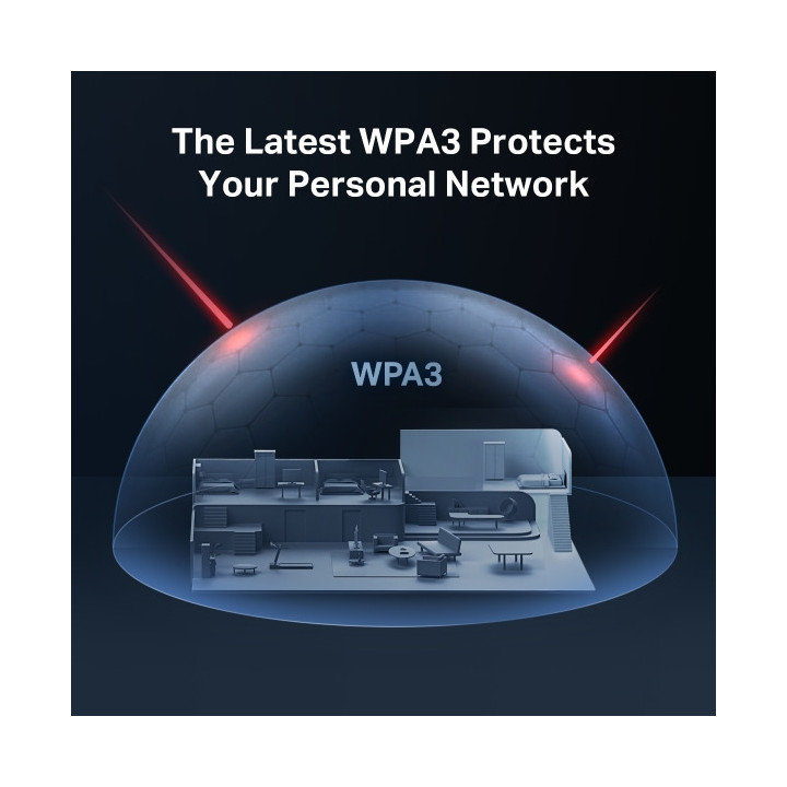 Wi-Fi 7 рутер Mercusys MR37BE, 2.4GHz/5GHz, 802.11be/ax/ac, 6 антени - 10