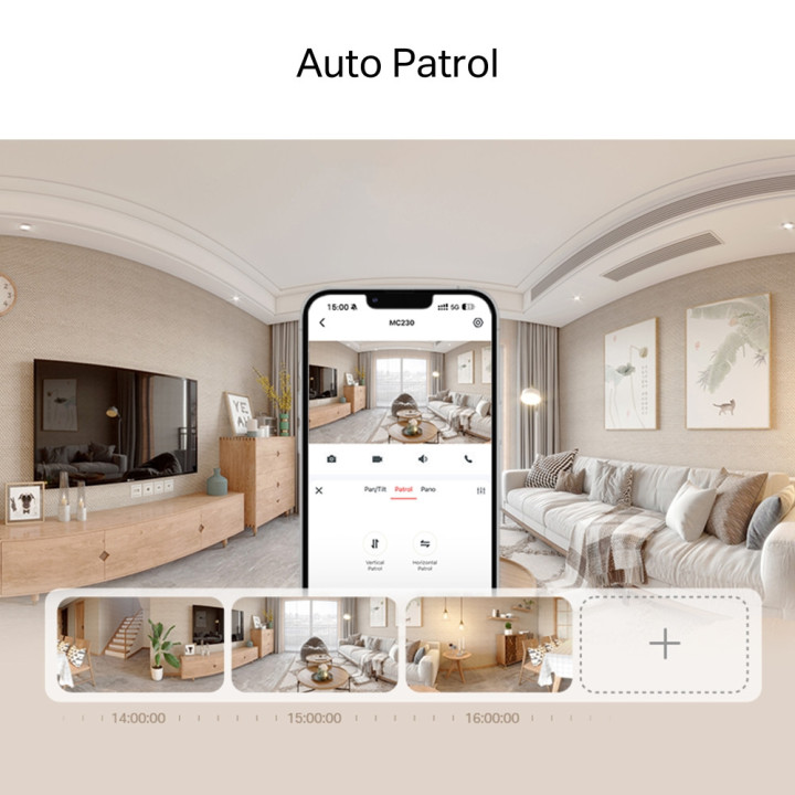 Домашна охранителна Wi-Fi камера MERCUSYS MC230, 5MP, Pan/Tilt, H.264, Micro SD slot - 4