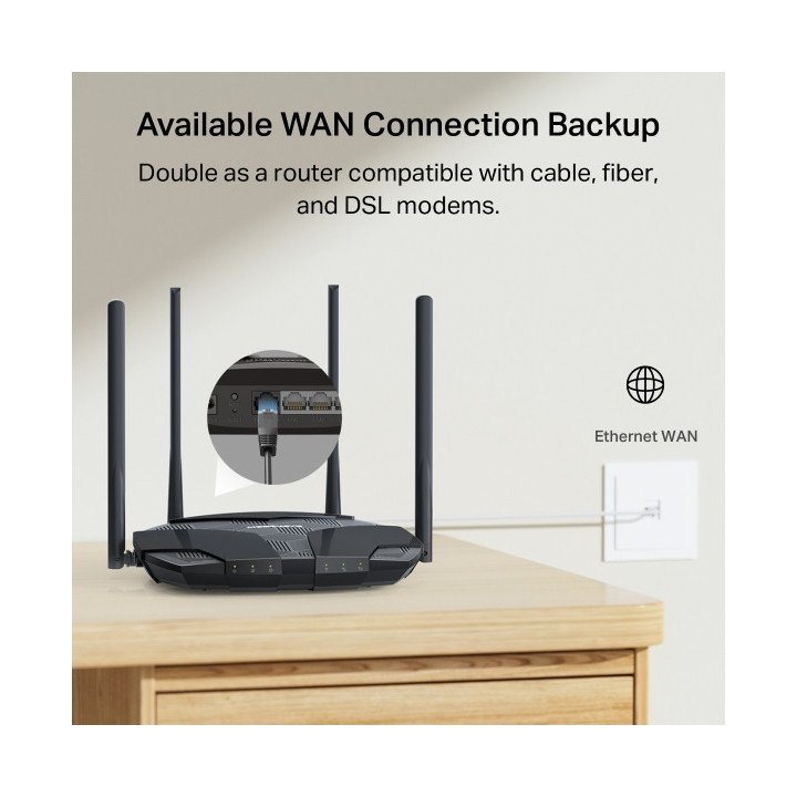 Безжичен рутер Mercusys MB235-4G, 4G+ Cat6, AC1200, Dual Band, Gigabit  - 10