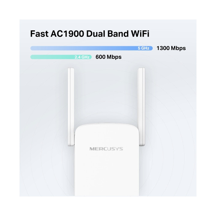Удължител на обхват Mercusys ME50G, AC1900, 5GHz, 4 външни антени - 3