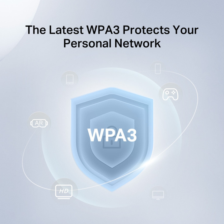 Wi-Fi рутер Mercusys MR47BE, 3-лентов Wi-Fi 7, 6× Fixed Omni-Directional Antennas, 3× 2.5 Gbps LAN портове - 3