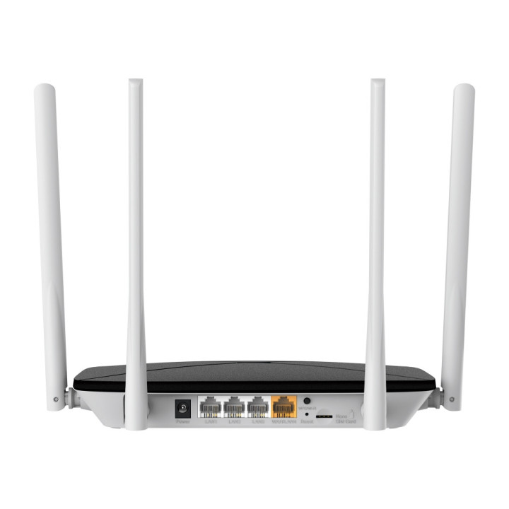 Безжичен рутер MERCUSYS MB135-4G, AC1200 Dual Band, 4G LTE, 3× LAN портове, 2× външни антени - 11