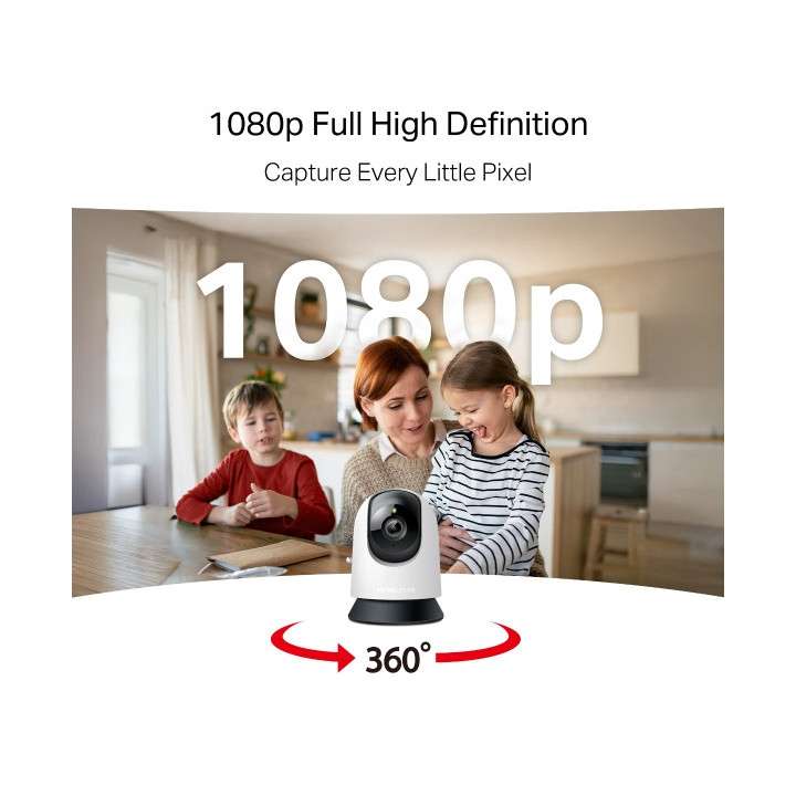 Домашна камера Wi-Fi Pan/Tilt Mercusys MC200, 1080p Full HD, вградена памет до 512GB -  - 3