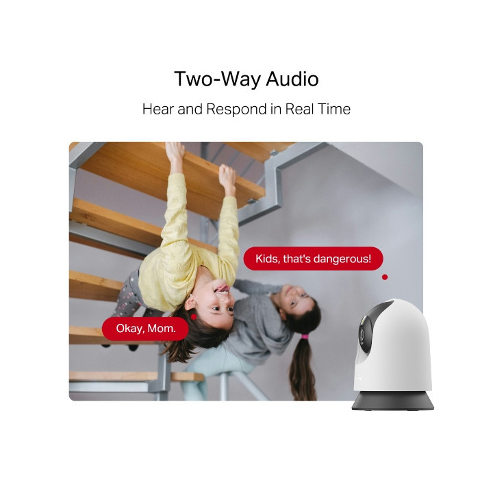 Домашна камера Wi-Fi Pan/Tilt Mercusys MC200, 1080p Full HD, вградена памет до 512GB -  - 5