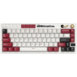 Bluetooth механична нископрофилна геймърска клавиатура ROYAL KLUDGE RK M65, Famicom, Безжична, Cream switch, RGB подсветка - RK-