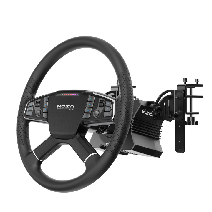 Геймърски волан MOZA Racing R5 Trucking Bundle, Черен, С кабел, PC съвместимост, Вибрации, Авиационна алуминиева сплав - RS071 -