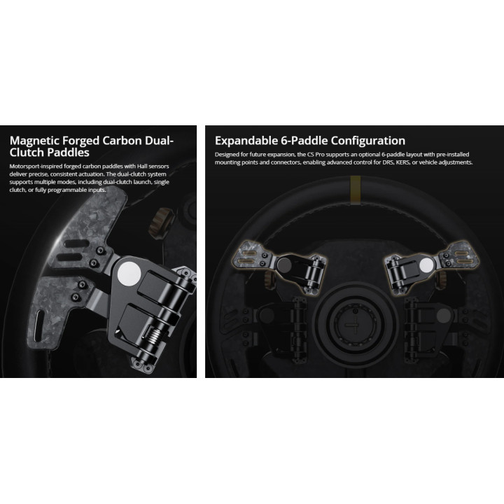 Геймърски волан MOZA RACING CS Pro, Авиационна алуминиева сплав, Карбонов корпус, PC за основа R5, R9 V2, R12 , R16, R21 - RS093