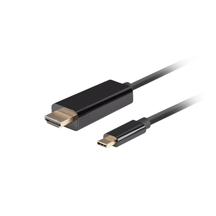 Кабел LANBERG USB-C към HDMI, 0.5m 4K 60Hz - CA-CMHD-10CU-0005-BK - 1