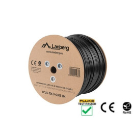 Кабел Lanberg CAT.5e UTP, 305m, Solid Outdoor, Gel-filled Cu, Black - LCU5-30CU-0305-BK - 1