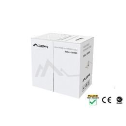 Кабел Lanberg Cat.6 UTP, 305m, Solid Cu, Grey - LCU6-12CU-0305-S - 1