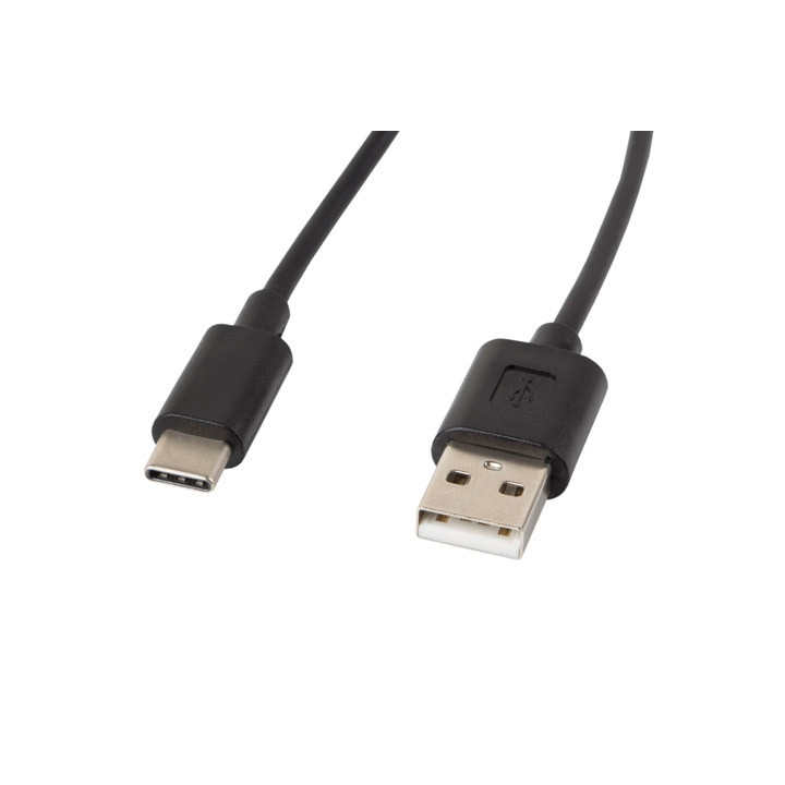 Кабел Lanberg USB-C към USB-A, 1.8m, черен, 480 Mb/s - CA-USBO-10CC-0018-BK - 1